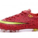 Nike Mercurial Vapor X rojas y amarillas 2015 - Vista lateral