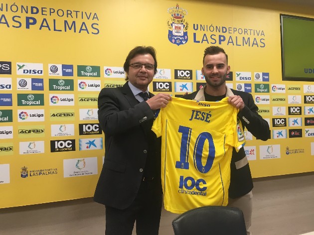 Jesé Rodríguez en su presentación con la UD Las Palmas (FOTO: UD LAS PALMAS)