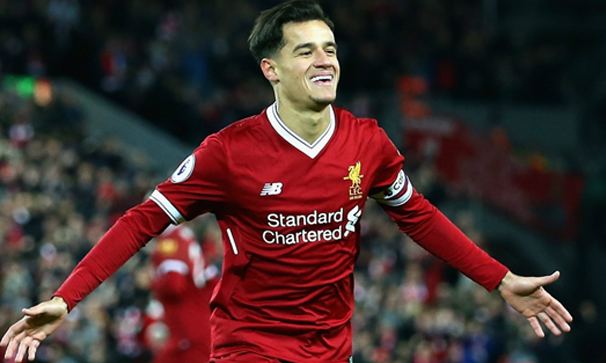 Philippe Coutinho celebrando un gol (FOTO: Goal.com)