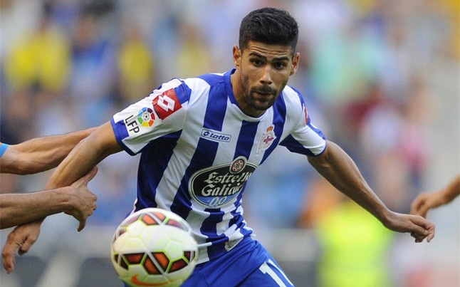 Juanfran Moreno durante un partido del Deportivo (FOTO - BeSoccer)